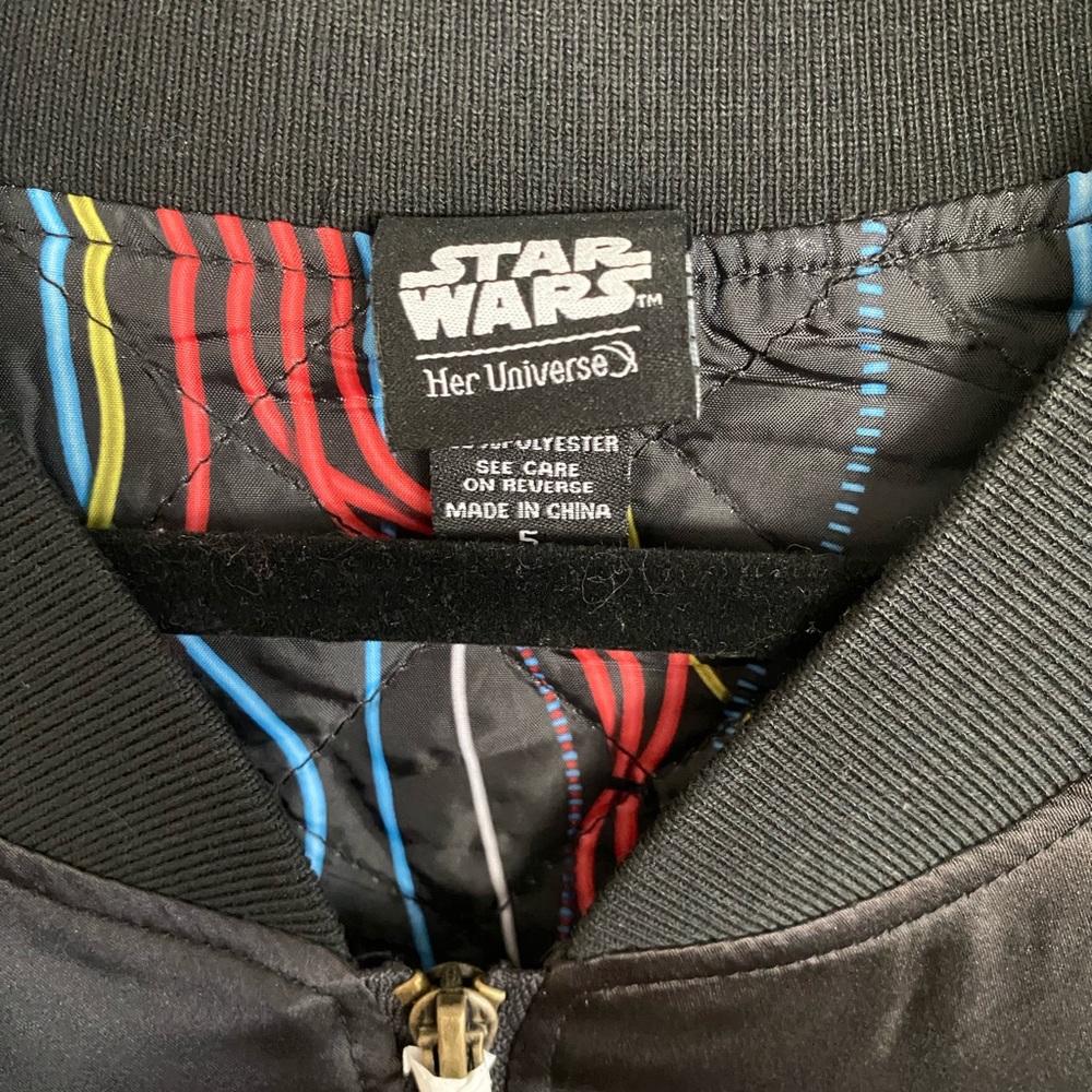 Torrid Her Universe Star Wars C-3PO R2-D2 Embroidered Satin Jacket Plus Size 5x - Picture 11 of 12